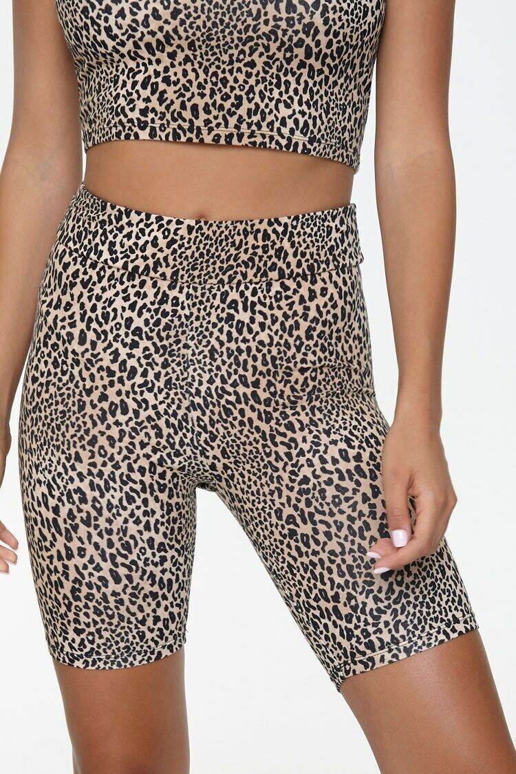 cheetah biker shorts forever 21