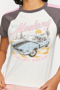 CREAM/MULTI Ford Mustang Graphic Baby Tee, image 5