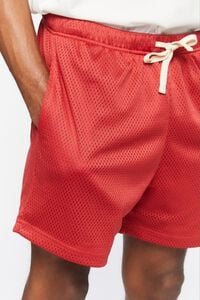 RED Mesh Drawstring Shorts, image 6