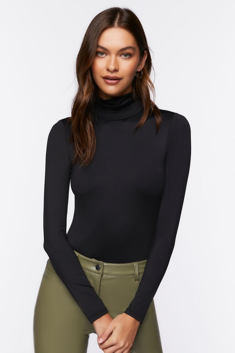 black long sleeved bodysuit