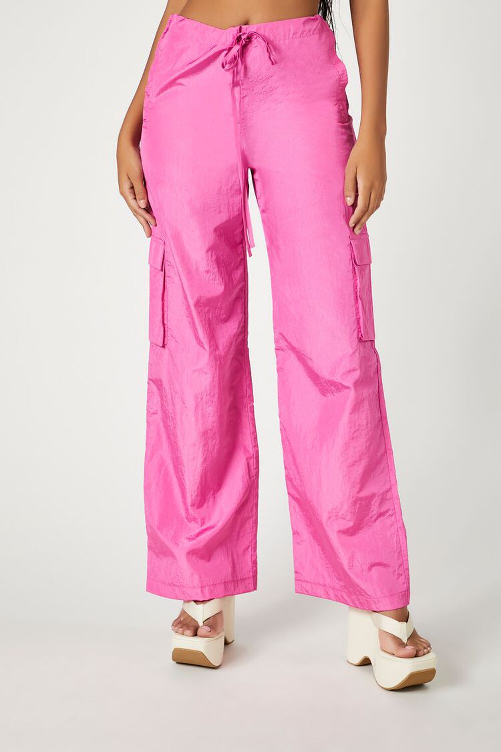 PINK Drawstring Cargo Pants, image 2