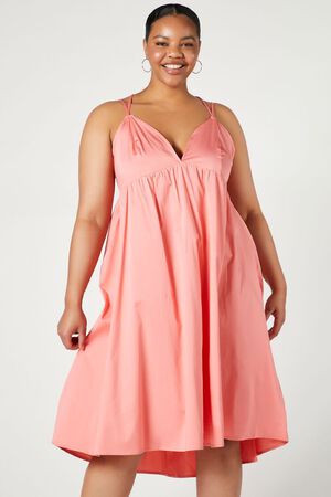 Womens Pink Babydoll Dress