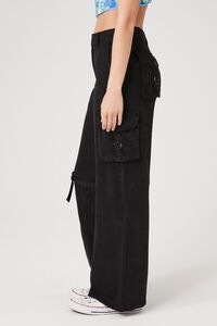 BLACK Wide-Leg Cargo Pants, image 3