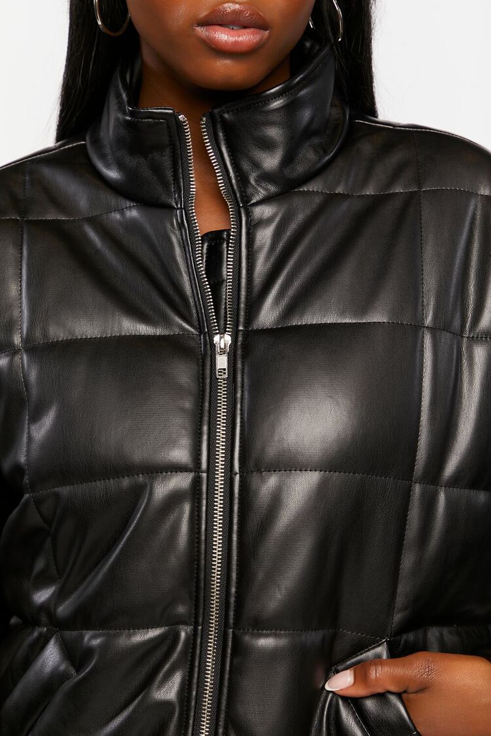 Forever 21 vegan leather hooded jacket  Leather jacket with hood, Vegan  leather, Denim sweater jacket