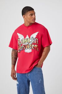 CRANBERRY/MULTI Lost in Heaven Patch Graphic Tee, image 1