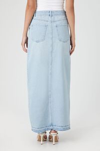 LIGHT DENIM Denim Maxi Slit Skirt, image 4