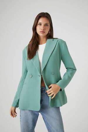 Double Breasted Mint Green Pant Suits Women Plus Size Shawl Lapel