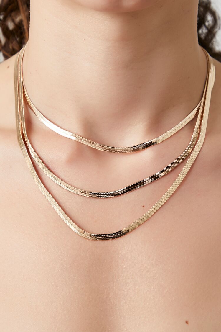 Multi Layered Herringbone Necklace – Gems and Thingz