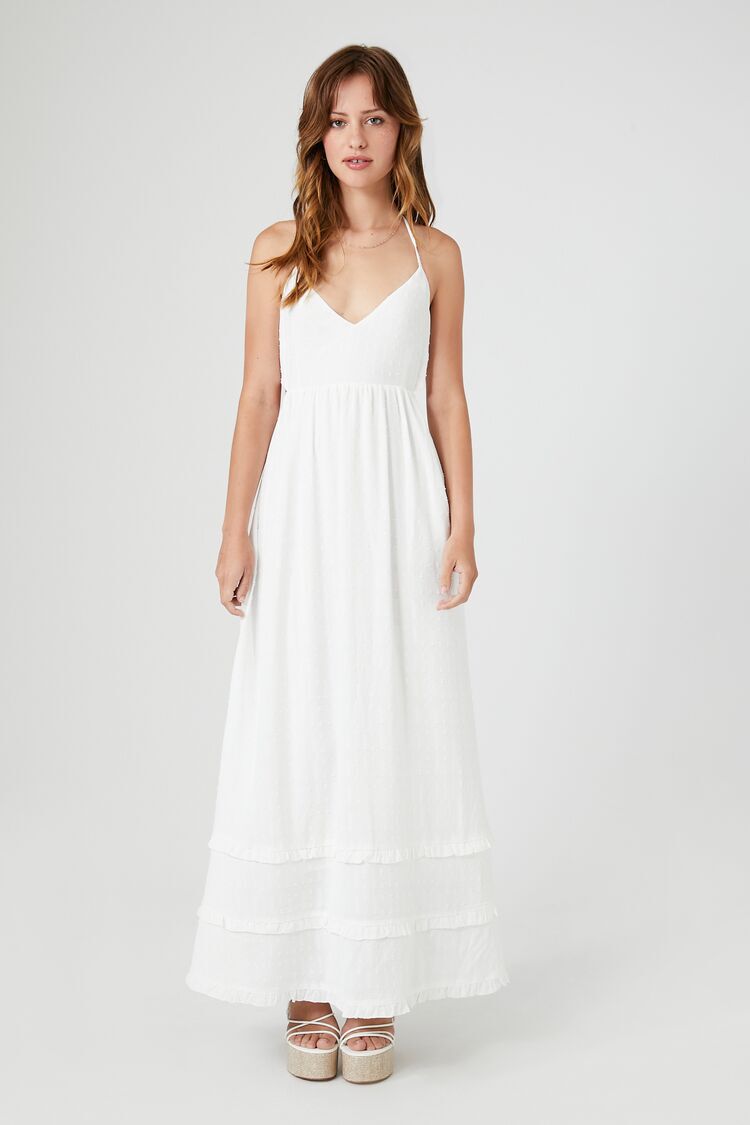 Forever 21 White Ruffle Dress