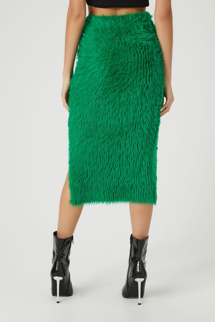 Shaggy Faux Fur Skirt