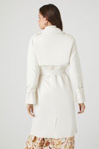 IVORY Faux Suede Trench Coat, image 4