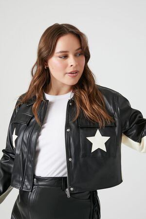 Forever 21 Star Studded Moto Jacket