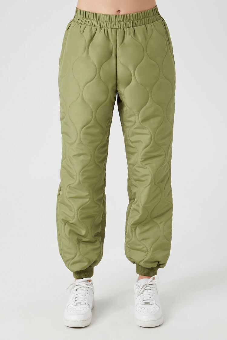 Quilted Nylon Joggers