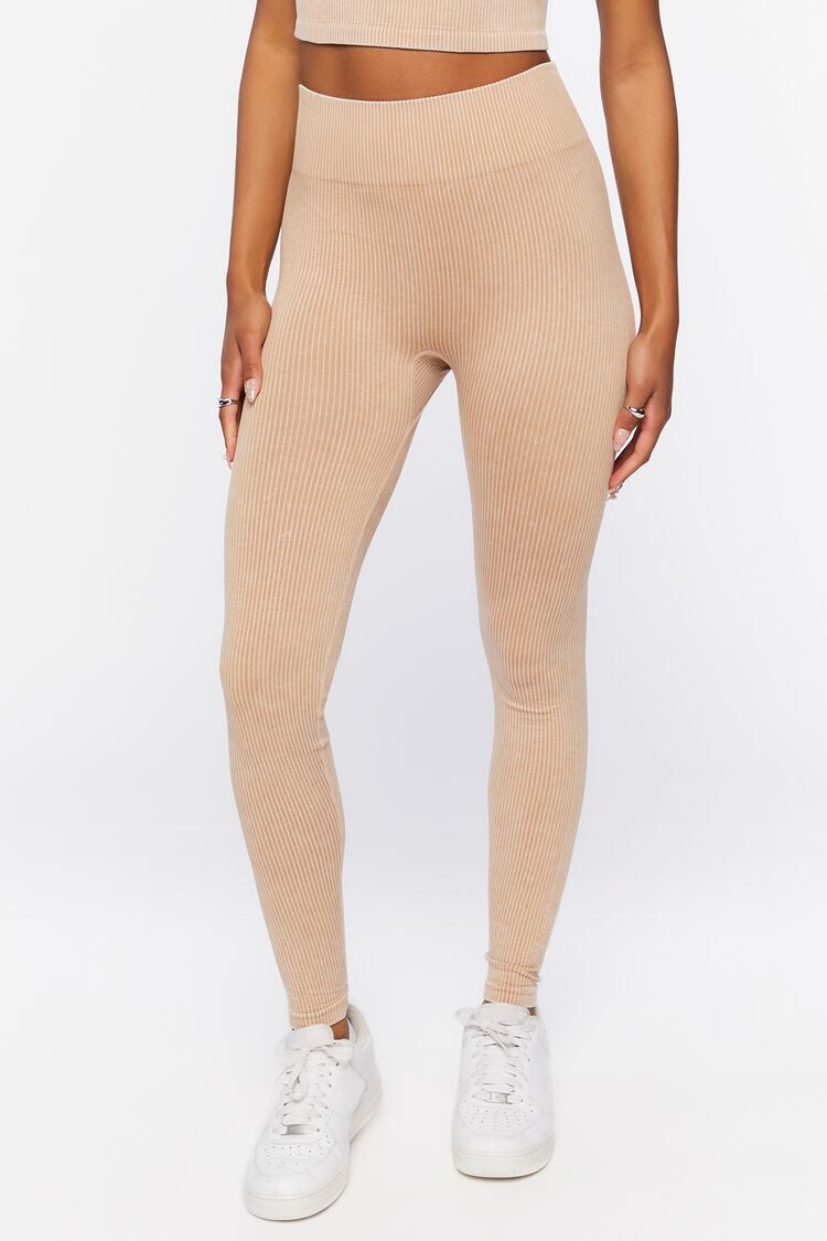 Forever 21 Women's Active Seamless Colorblock Leggings in Gold/Vanilla  Small | CoolSprings Galleria