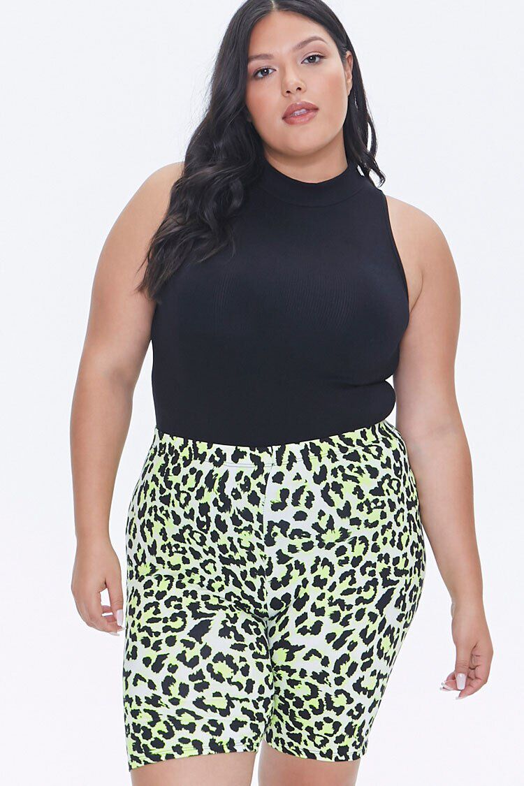 leopard biker shorts forever 21