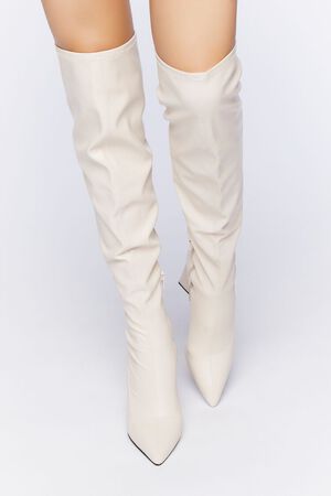 Behati White Faux Leather Ankle Boot