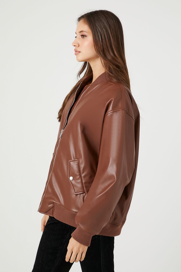 6040 - Mens Single Collar Leather Bomber Jacket in Chocolate/Timber – Remy  Leather
