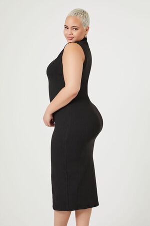 Final Sale Plus Size Plus Size BodyCon Dress with Front Draping