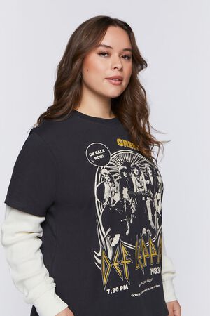 Plus Def Leppard Oversized T-Shirt