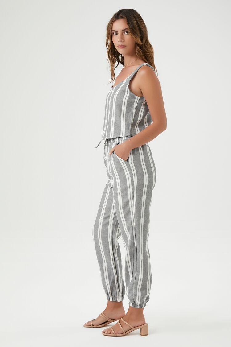 Mango high waist summer trousers in blue and white stripes | ASOS
