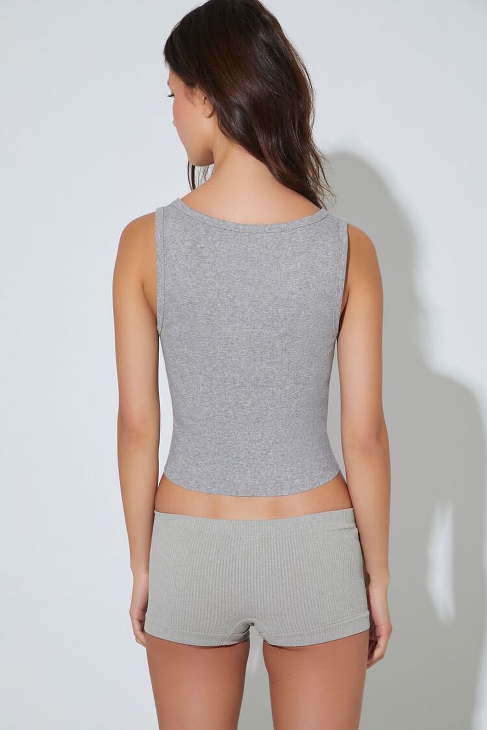 HEATHER GREY Cropped Tank Top, image 4
