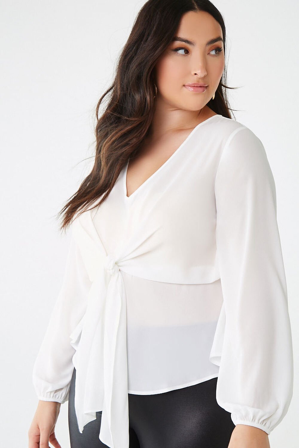 Plus Size Knotted Top