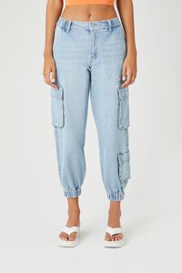 LIGHT DENIM Cargo Denim Joggers, image 1