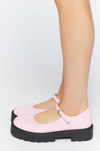 PINK Faux Patent Leather Mary Jane Flatforms, image 2
