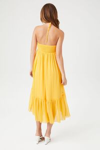 ORANGE High-Low Halter Maxi Dress, image 3