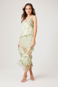 IVORY/MULTI Tiered Floral Patchwork Maxi Dress, image 4