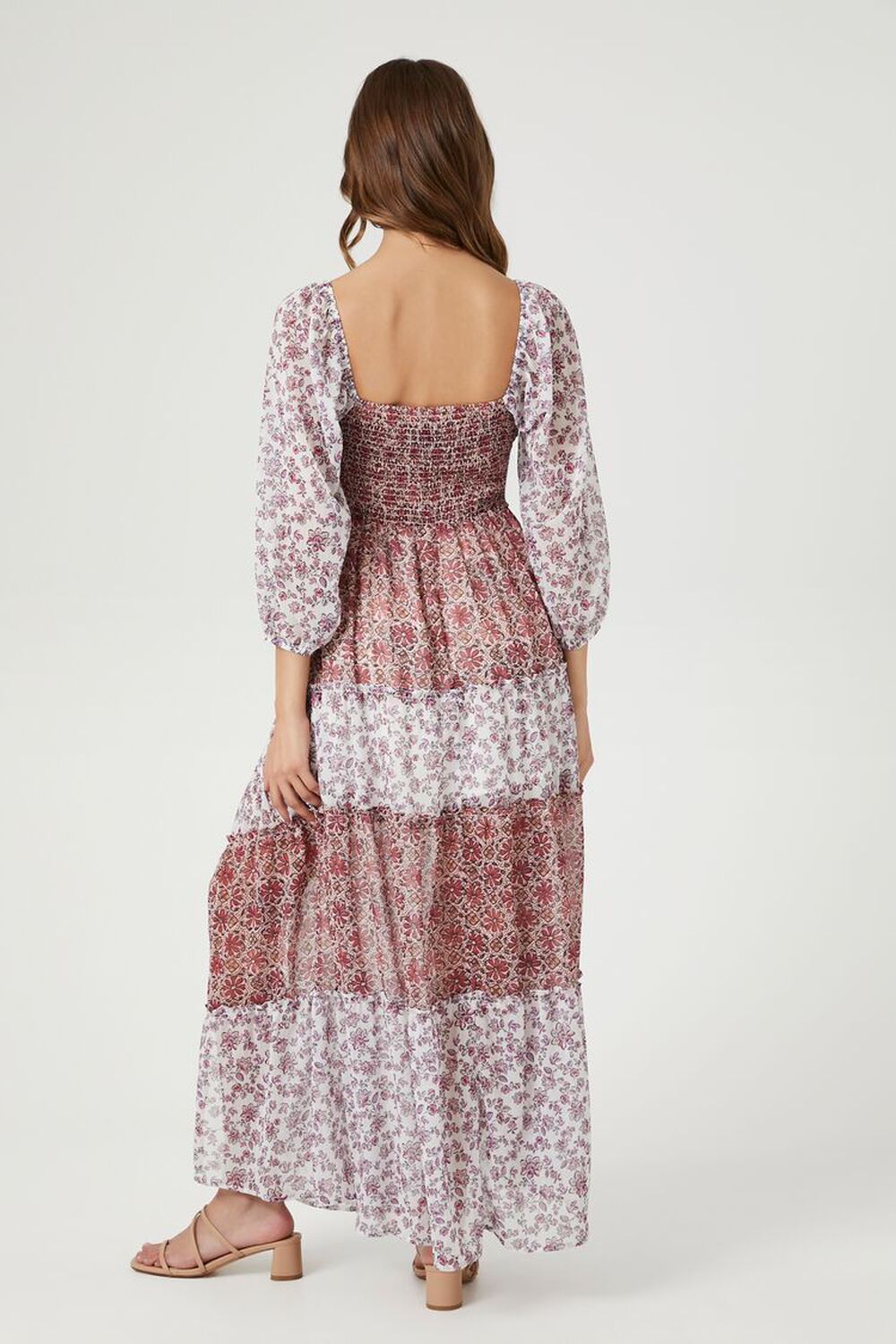 PINK/MULTI Ditsy Floral M-Slit Maxi Dress, image 3