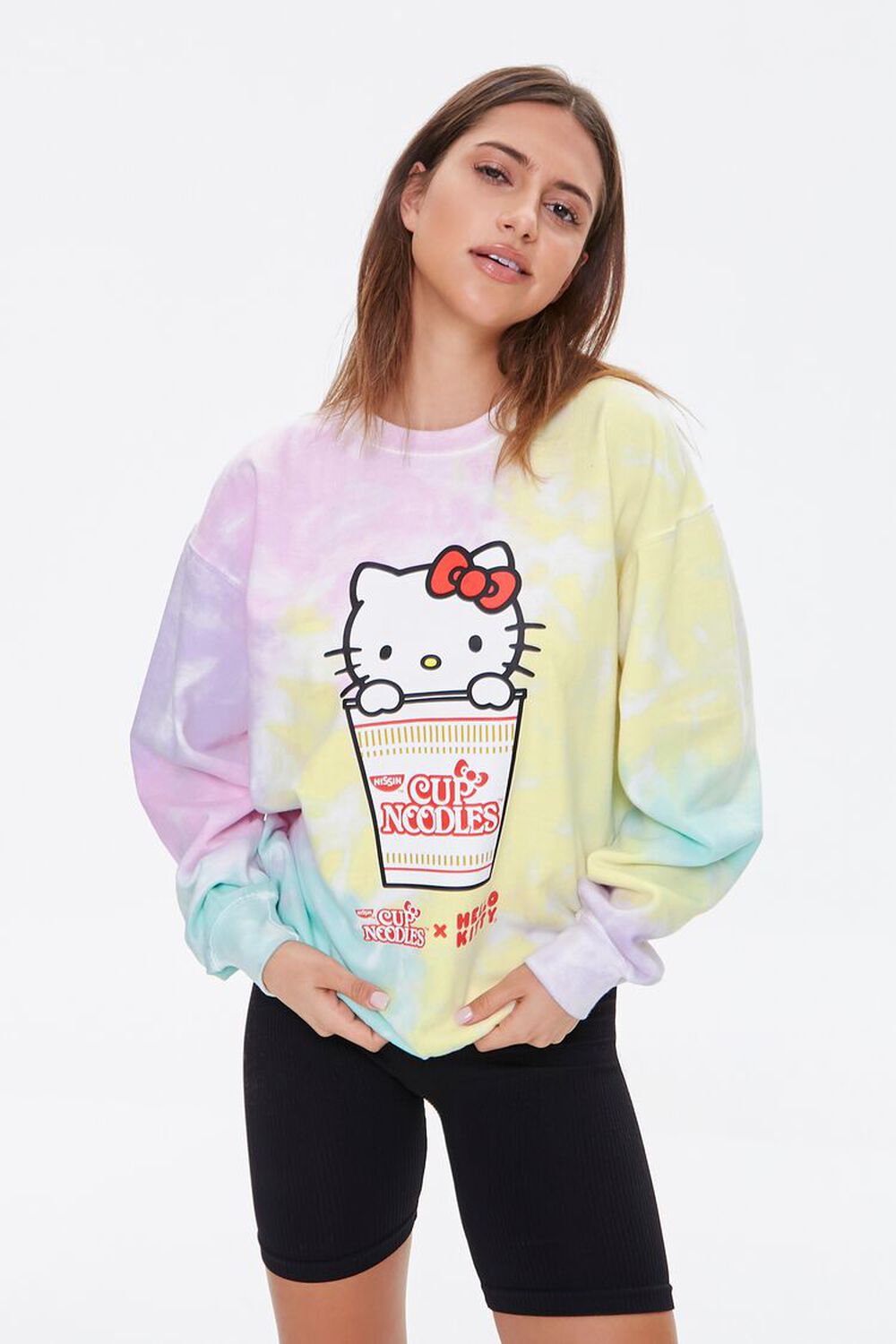 Nissin Cup Noodles X Hello Kitty Tie-Dye Girls Sweatshirt