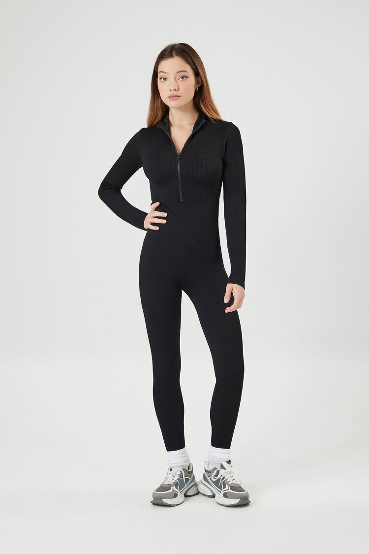 Fitted Seamless Zip-Up Jumpsuit