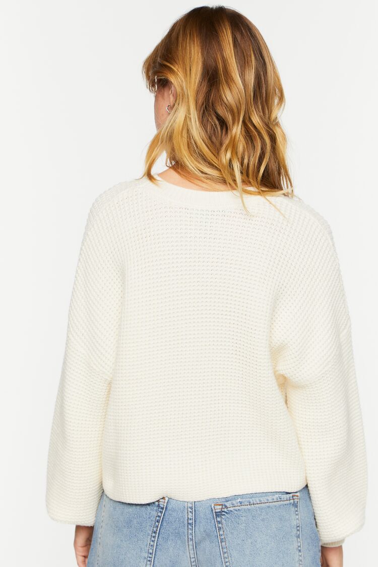 Purl Knit Long-Sleeve Sweater