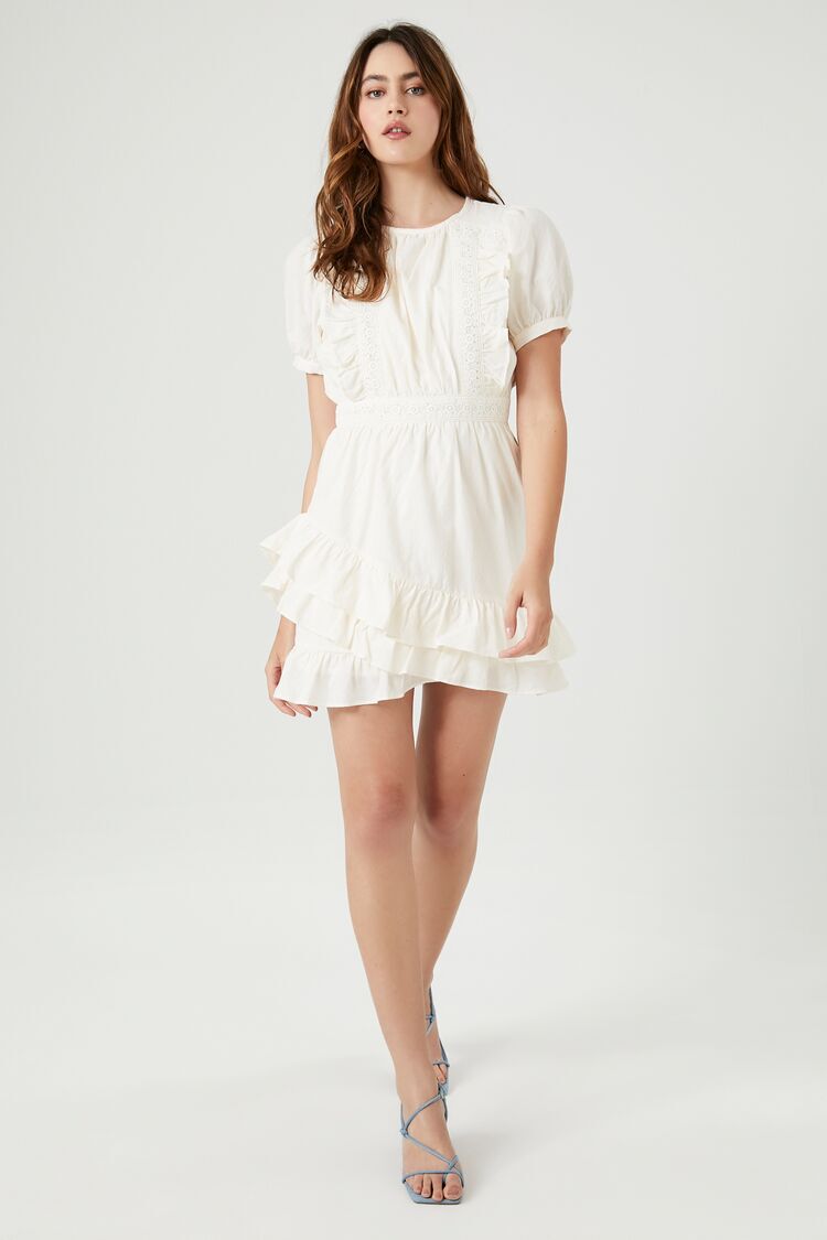 Forever 21 White Ruffle Dress