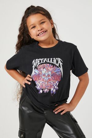 Forever 21 Men Tie-Dye Metallica Graphic Tee in Black/Red Large