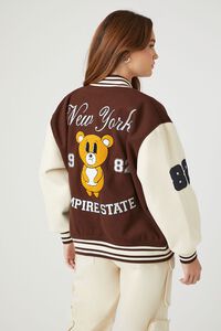 BROWN/MULTI New York Varsity Letterman Jacket, image 3