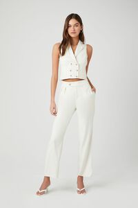 BEIGE Crepe Double-Breasted Vest & Pants Set, image 1