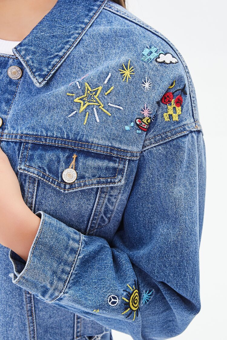 Embroidered Star Denim Jacket