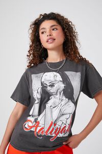 CHARCOAL/MULTI Aaliyah Graphic Tee, image 2