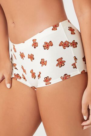 Hello Kitty monogram pajama trousers: Women Underwear Brown