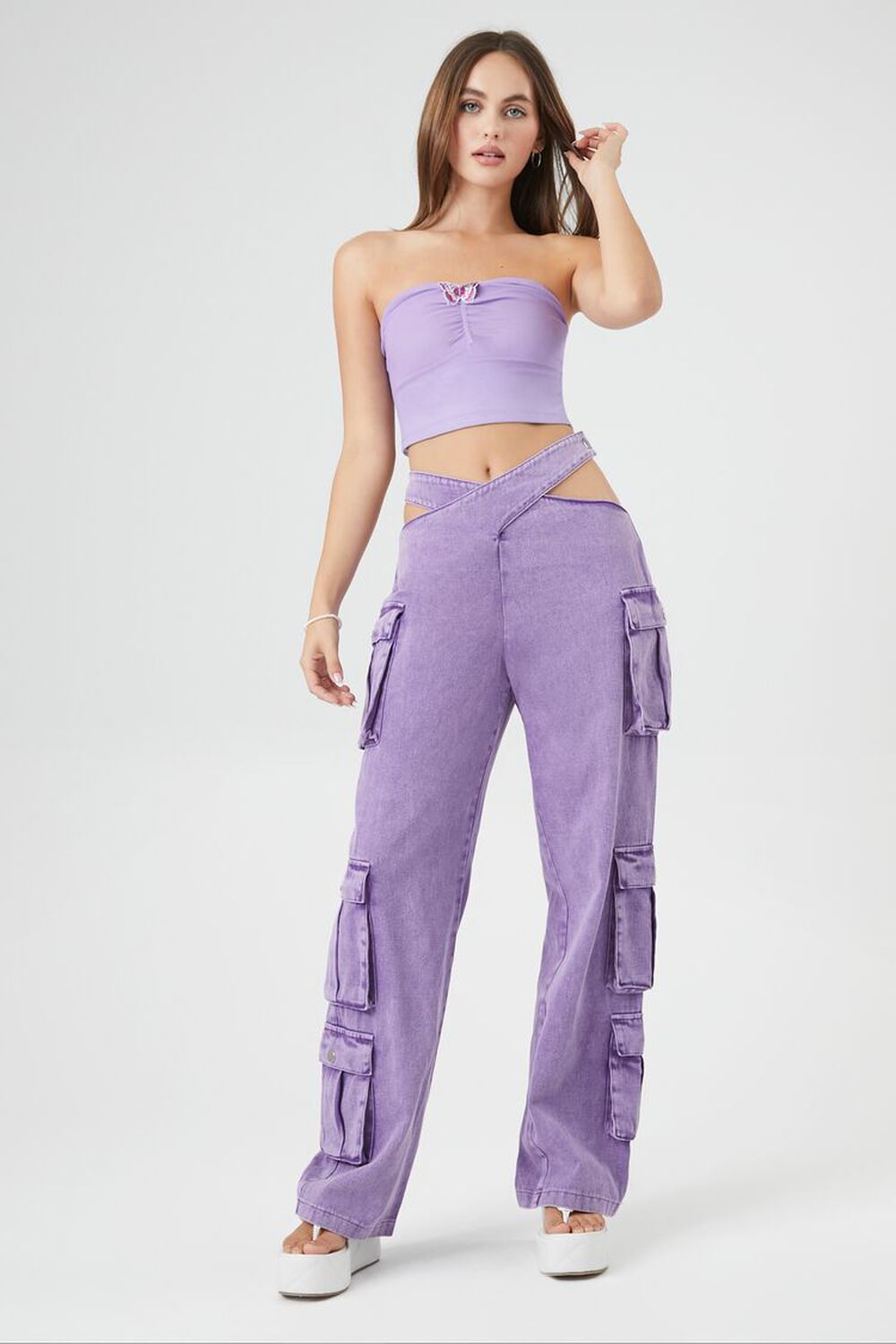 Purple Brand Twill Cargo Pant - Allover Print