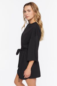 BLACK Tie-Waist Mini T-Shirt Dress, image 2