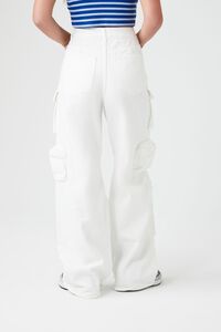 WHITE Multi-Pocket Cargo Jeans, image 4