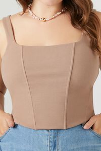 ASH BROWN Plus Size Corset Crop Top, image 5