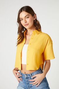 BANANA CREAM Textured High-Low Shirt, image 1