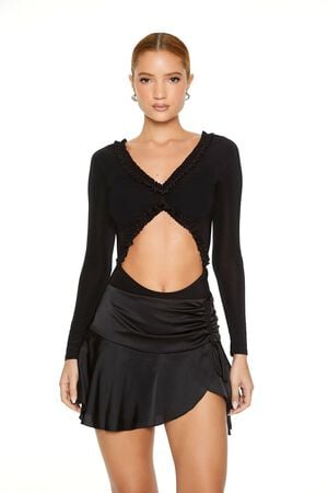 Black Cutout Bodysuit - ShopperBoard