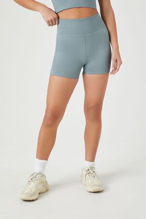 Forever 21 Women's Seamless Active Gradient Biker Shorts in Blue
