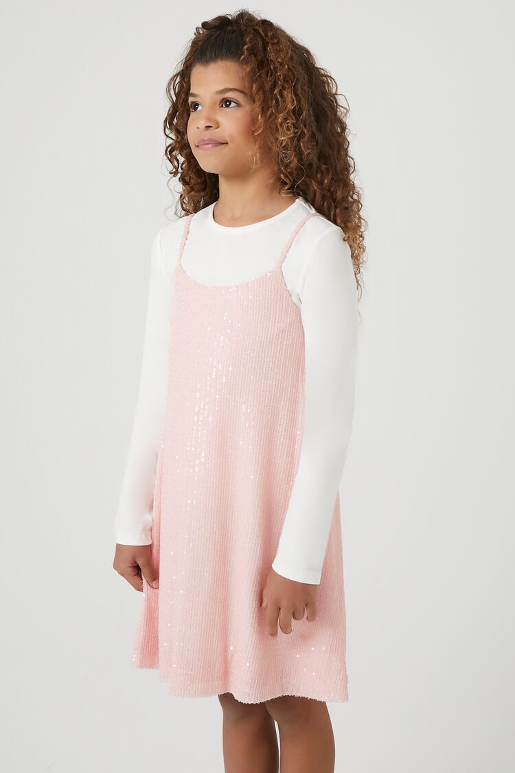 Lots of Love by Speechless Girls Sequin Corkscrew Dress, Sizes XS-XL -  Walmart.com