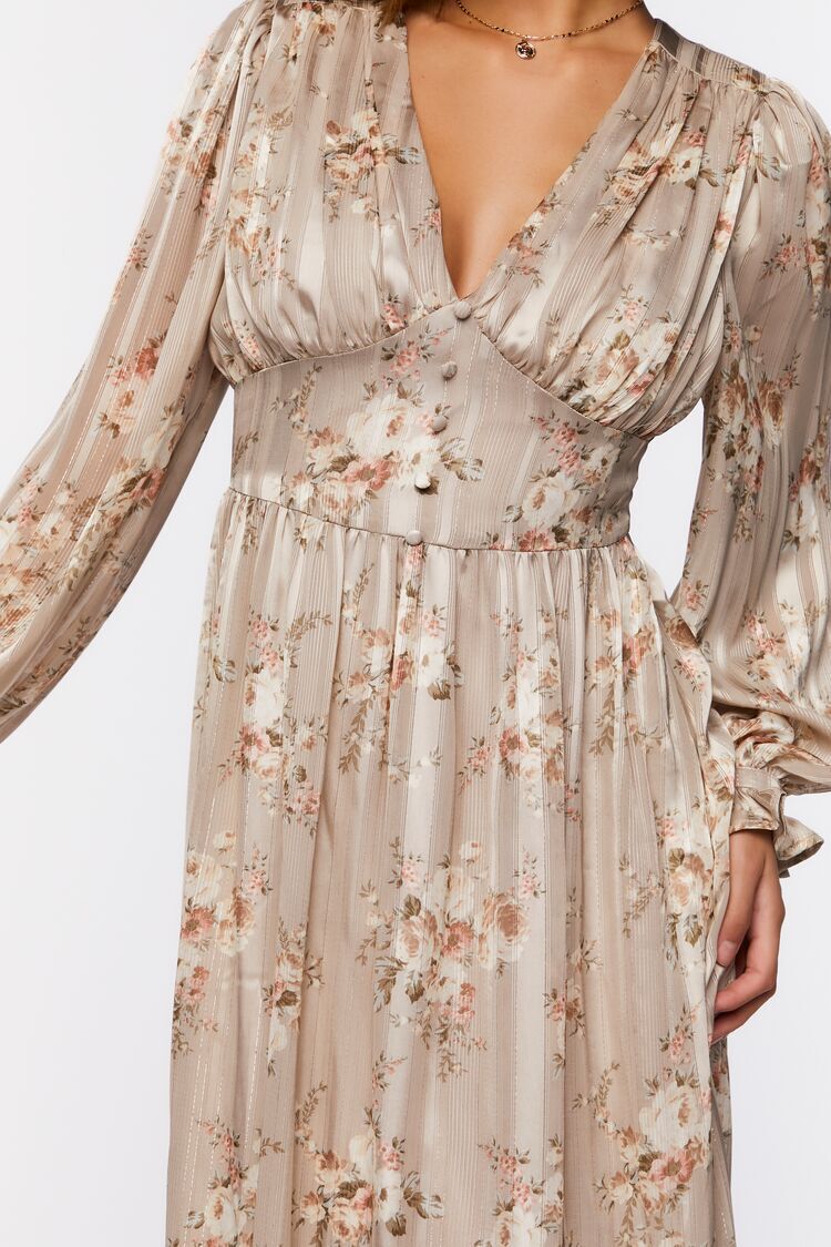 floral printed chiffon dress